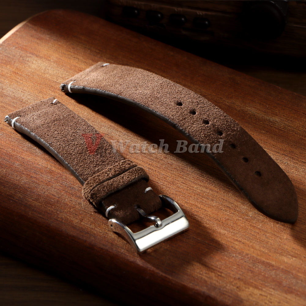 Suede Strap Watch - 20mm 22mm 고품질 스웨이드 소 가죽