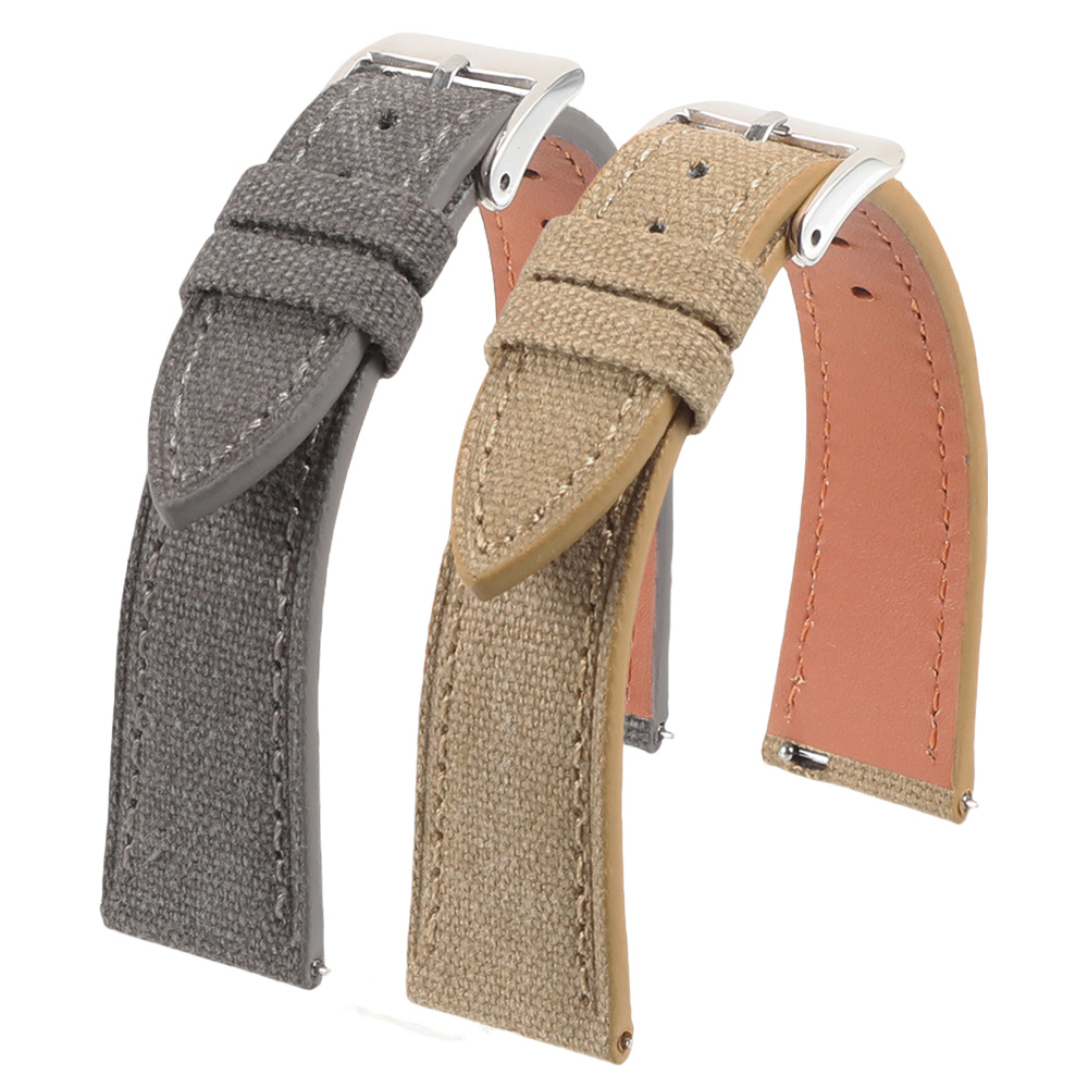 Canvas Strap Watch - 수제 슬림 시계 스트랩 18mm 20mm