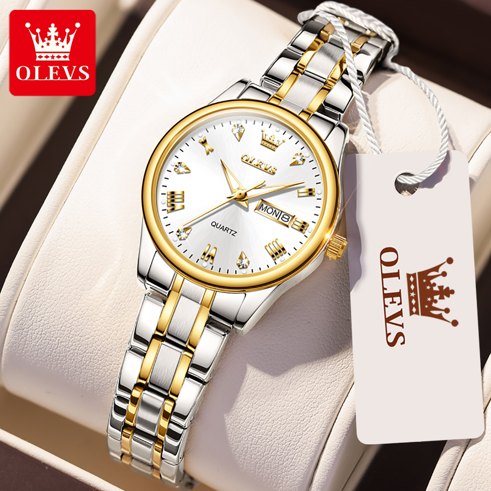 OLEVS 5563 여성용 방수 쿼츠 시계, 클래식 럭 - Stainless Bracelet Diver 리뷰 및 가격