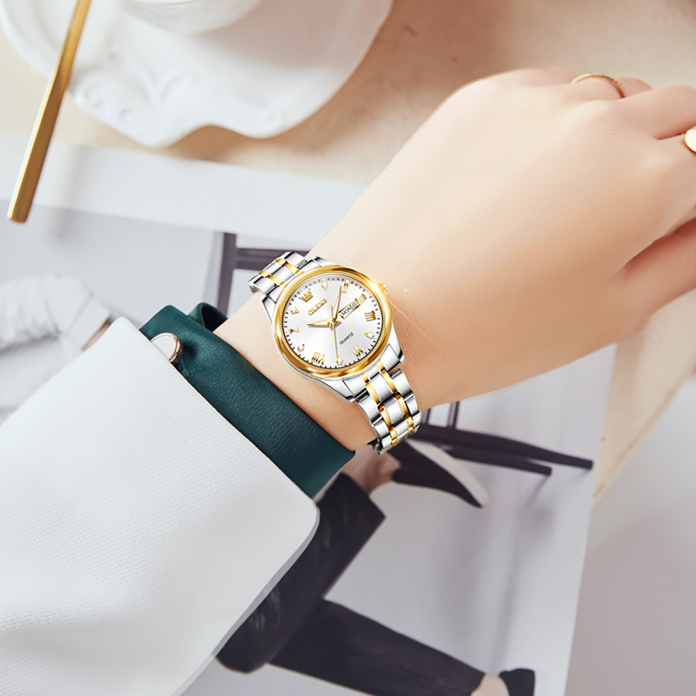 OLEVS 5563 여성용 방수 쿼츠 시계, 클래식 럭 - Stainless Bracelet Diver 리뷰 및 가격