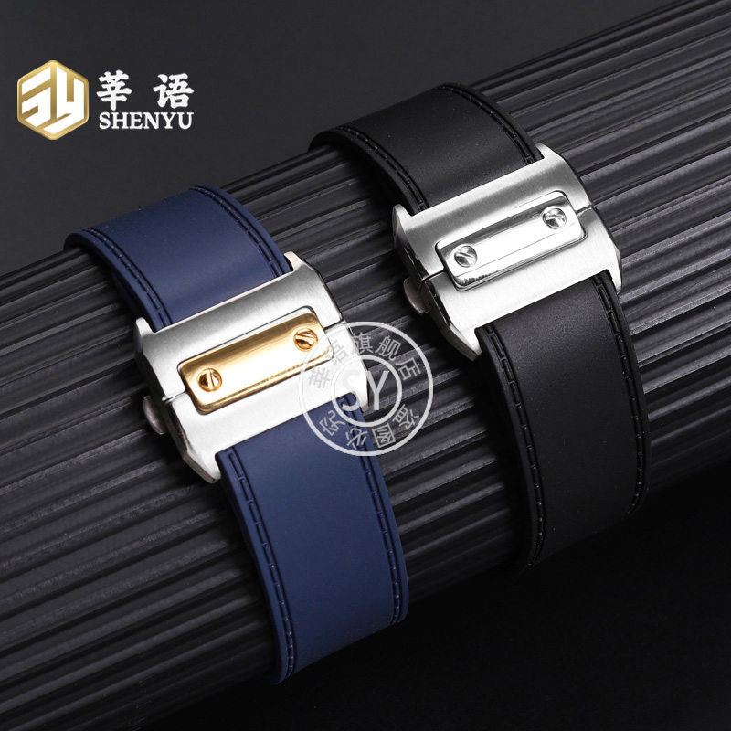 Shenyu 남녀공용 고무 시계 스트랩, 까르띠에 산토 - Cartier Watch Santos 리뷰 및 가격