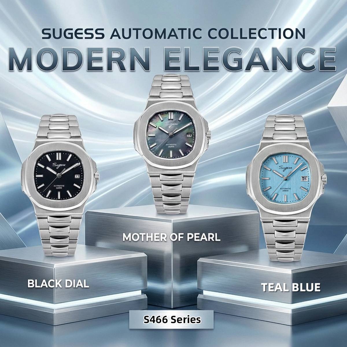 Sugess 남성용 시계 자동 기계식 손목시계 미요타  - Patek Philippe Watch Nautilus 리뷰 및 가격