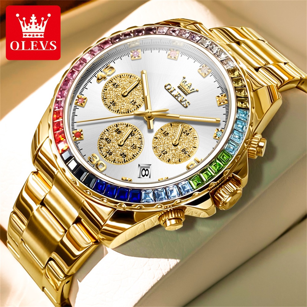 OLEVS 2939 남성용 럭셔리 쿼츠 무브먼트 레인보 - Rolex Watch Datejust 리뷰 및 가격