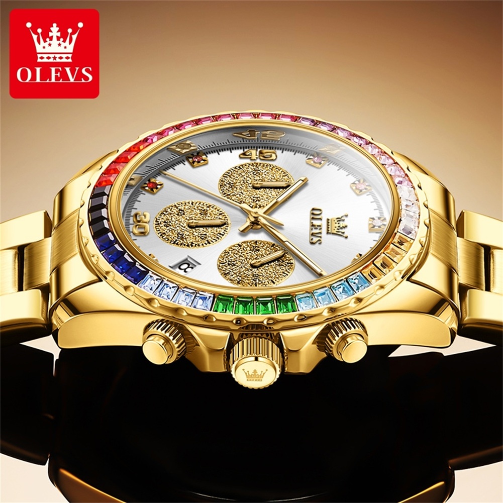 OLEVS 2939 남성용 럭셔리 쿼츠 무브먼트 레인보 - Rolex Watch Datejust 리뷰 및 가격