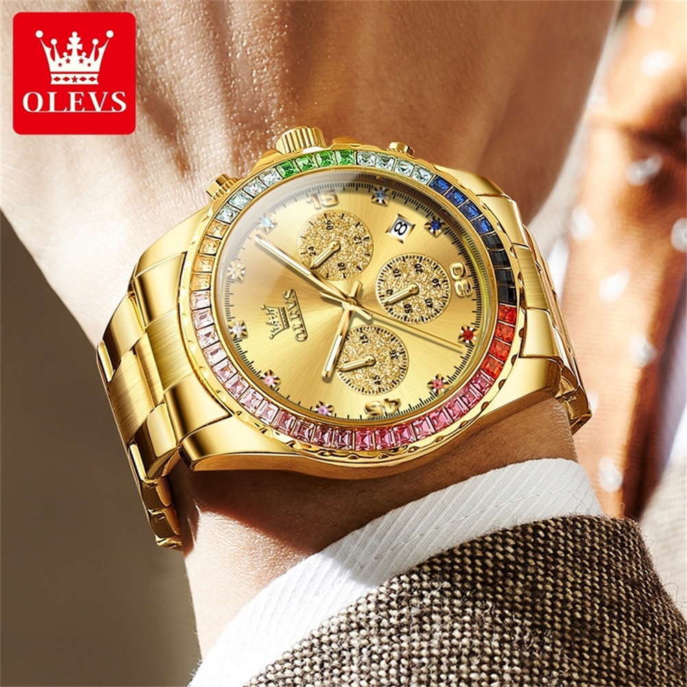 OLEVS 2939 남성용 럭셔리 쿼츠 무브먼트 레인보 - Rolex Watch Datejust 리뷰 및 가격