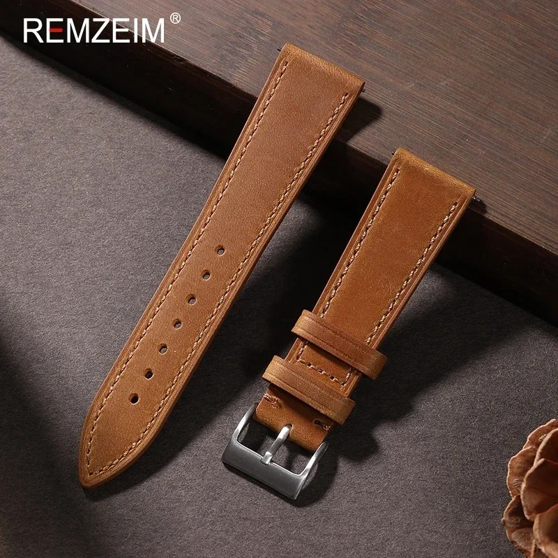 크레이지 호스 퀵릴리즈 가죽 시계 스트랩, 부드러운 레 - Suede Strap Watch 리뷰 및 가격