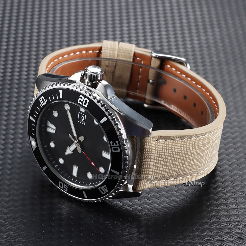 격자 무늬 패턴의 가죽 시계 스트랩 범용 교체 시계줄  - Suede Strap Watch 리뷰 및 가격