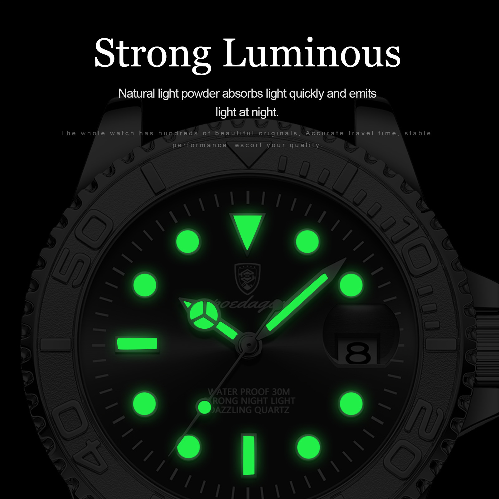 POEDAGAR 탑 럭셔리 남자 시계 방수 빛나는 날짜 - Patek Philippe Watch Nautilus 리뷰 및 가격