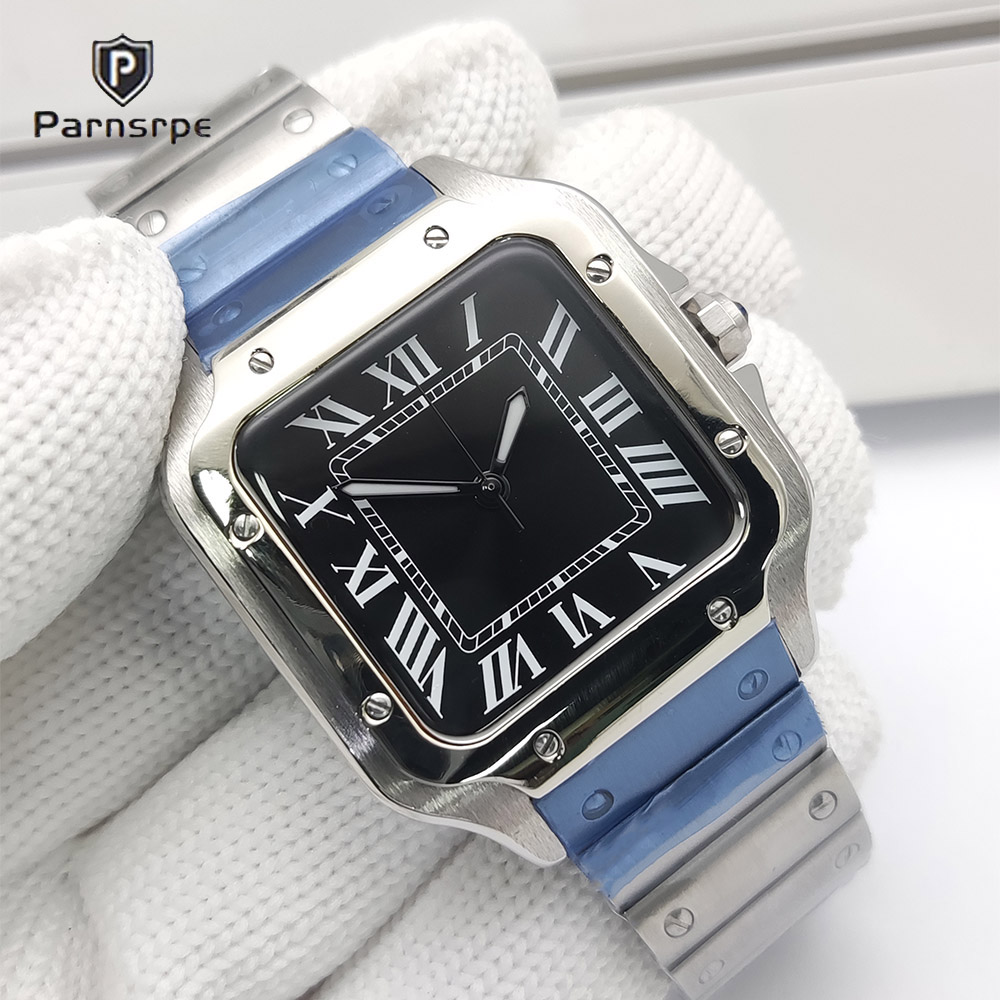 남성용 시계 사각형 케이스 새로운 NH35 시계 자동  - Patek Philippe Watch Nautilus 리뷰 및 가격